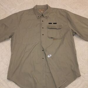 Lewis Creek Heavy Khaki Cotton SS shooter shirt